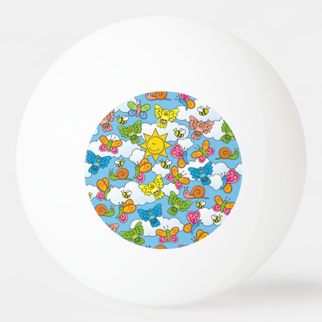 Balle De Ping Pong Bébé Animaux Arrière - plan (Devant)
