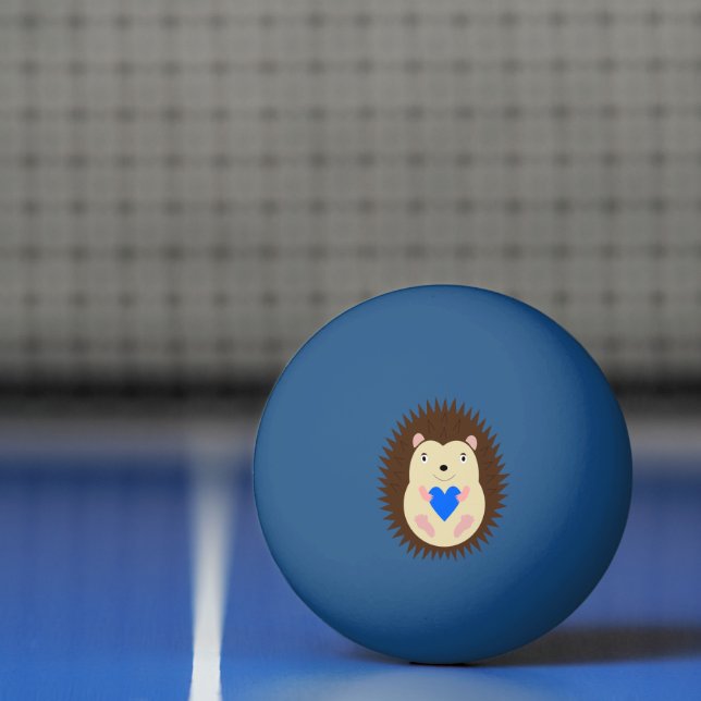 Balle De Ping Pong Bébé Garçon Hérisson Cœur Bleu (Filet)