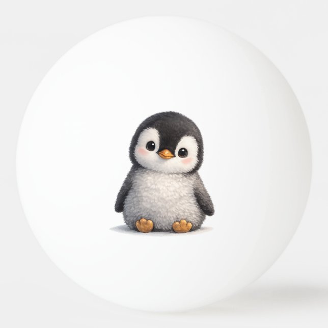 Balle De Ping Pong Bébé Manchot Mignon – Design Doux et Adorable (Devant)