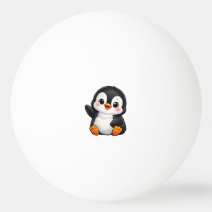 Balle De Ping Pong Bébé manchot mignon faisant signe Personnage de de