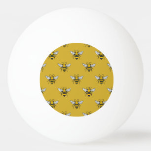 Balle De Ping Pong Bee Haven : Motif jaune Vintage