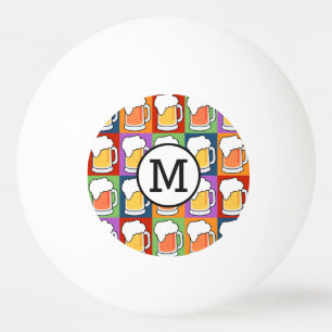 Balle De Ping Pong BEER Pop Art personnalisé monogramme balles de pi