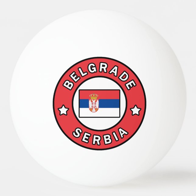 Balle De Ping Pong Belgrade Serbie (Devant)