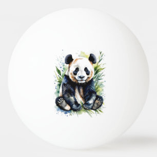 Balle De Ping Pong Belle aquarelle Panda Bear
