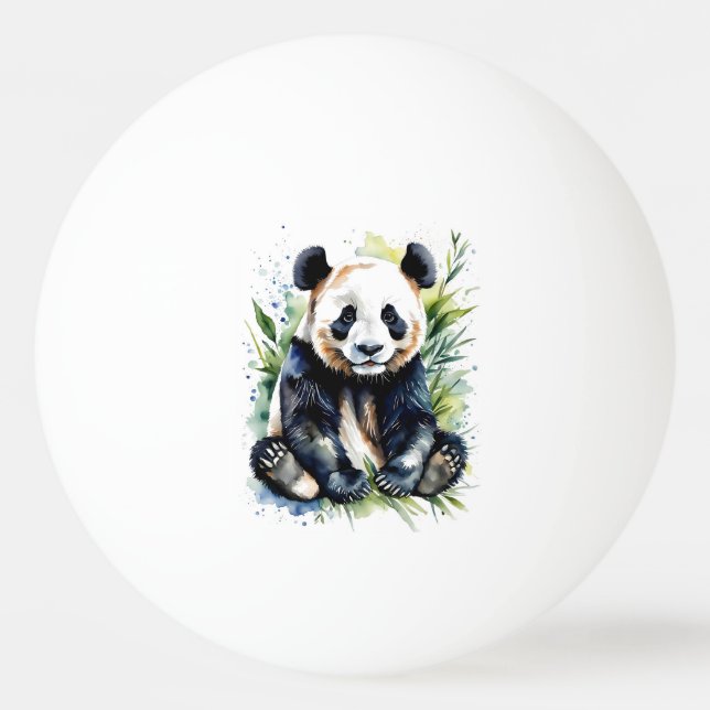 Balle De Ping Pong Belle aquarelle Panda Bear (Devant)