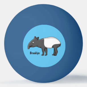 Balle De Ping Pong Belle illustration de tapir de dessin animé