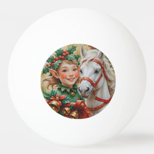 Balle De Ping Pong Bells Holly et Horse Christmas Elf
