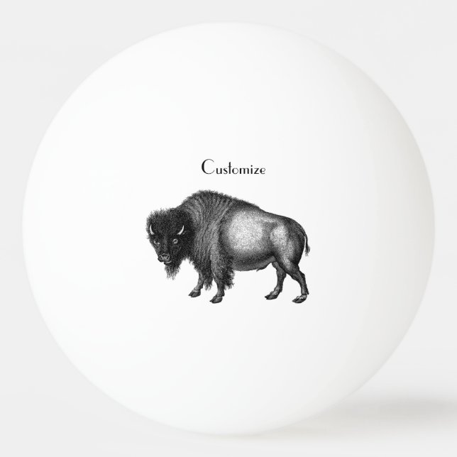 Balle De Ping Pong Big Bison Buffalo Thunder-Cove    (Devant)