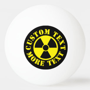 Balle De Ping Pong Black and yellow nuke warning symbol
