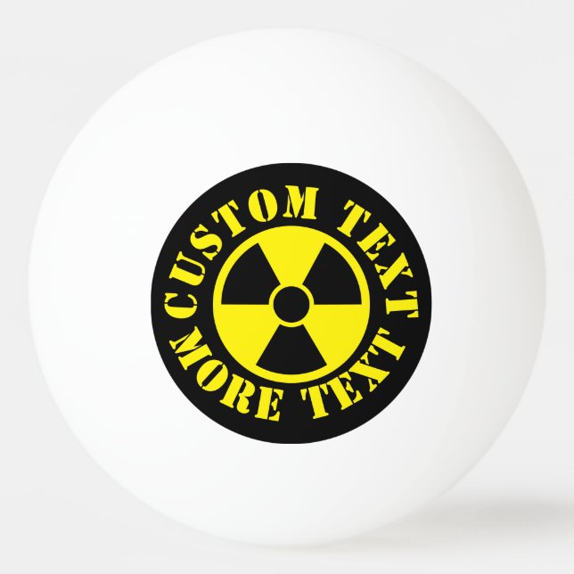 Balle De Ping Pong Black and yellow nuke warning symbol (Devant)