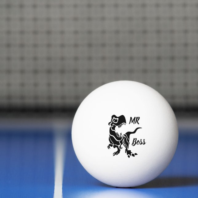 Balle De Ping Pong Black Trex le Boss Dino (Filet)