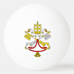 Balle De Ping Pong Blason du Vatican Emblème d'art fin de luxe