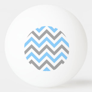 Balle De Ping Pong Bleu de ciel, motif de zigzag blanc gris du DK