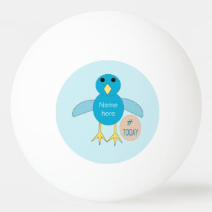 Balle De Ping Pong Bleu Personnalisé Anniversaire Garçon Chick Ping P