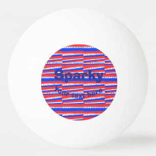 Balle De Ping Pong Bleu Rouge Bleu Bleu Bandes Ping Ping Ball
