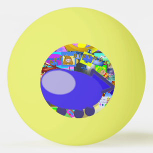 Balle De Ping Pong Bleu vaisseau spatial Popcorn Anime Ping Pong Ball