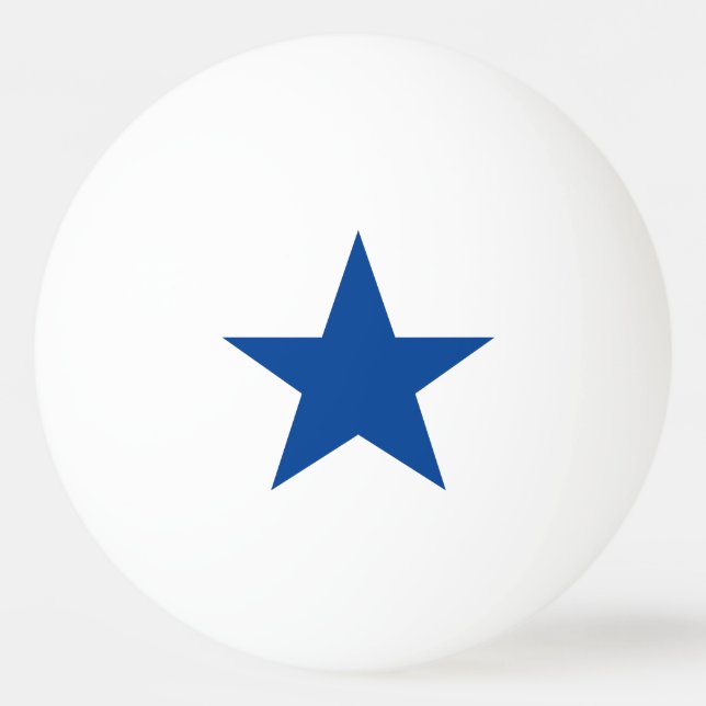 Balle De Ping Pong Blue Star sur un blanc (Devant)