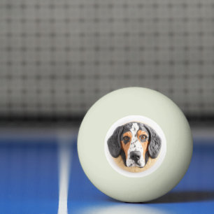 Balle De Ping Pong Bluetick Coonhound Dog 3D inspiré
