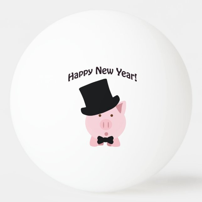 Balle De Ping Pong Bonne année ! Pig Dapper (Devant)