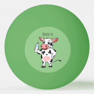 Balle De Ping Pong Bonne vache avec dessin animé de biberon