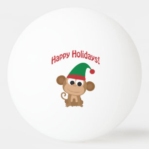 Balle De Ping Pong Bonnes fêtes ! Noël Elf de singe