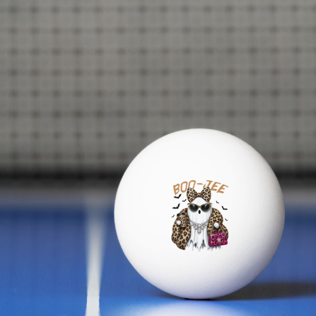 Balle De Ping Pong Boo-JEE Fantôme Léopard Coquette Halloween (Filet)
