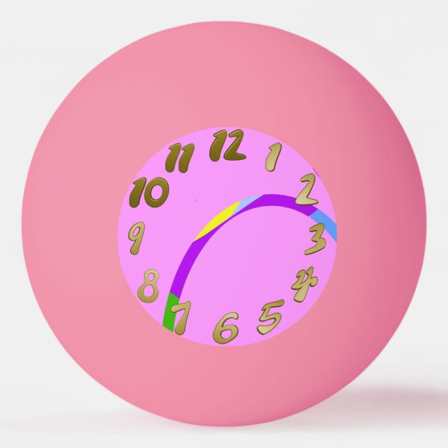 Balle De Ping Pong Boucles modernes Pink Magenta Ping Ping Ball (Devant)