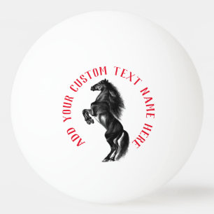 Balle De Ping Pong Boule de ping de cheval avec texte personnalisé