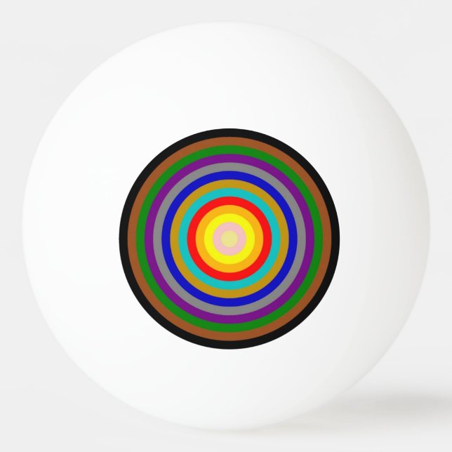 Balle De Ping Pong Boule de ping-pong - cercles décroissants (Dos)