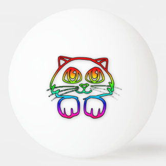 Balle De Ping Pong Boule de ping-pong de Kitty d'arc-en-ciel