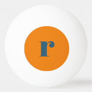 Balle De Ping Pong Boule de ping-pong de Monogramme orange bleu moder