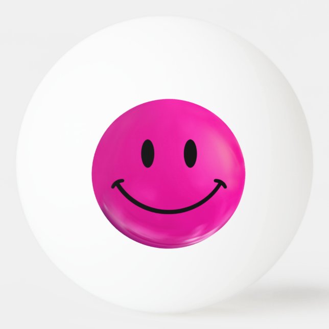 Balle De Ping Pong Boule de ping-pong heureuse rose (Dos)