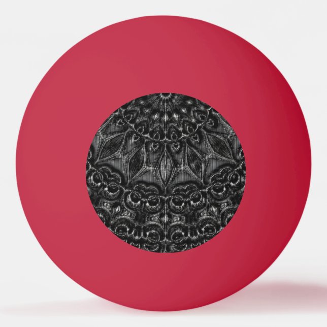 Balle De Ping Pong Boule de ping-pong Mandala Charbon (Devant)