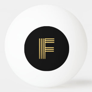 Balle De Ping Pong Boule de ping-pong Monogramme Or Moderne