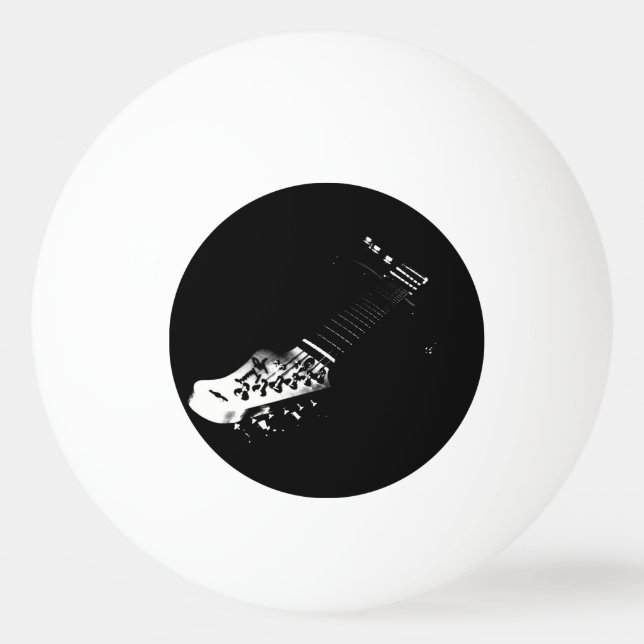 Balle De Ping Pong Boule de ping-pong noire de guitare (Devant)