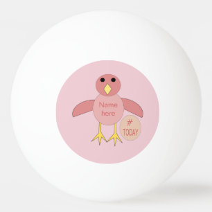 Balle De Ping Pong Boule de ping-pong personnalisée rose Anniversaire
