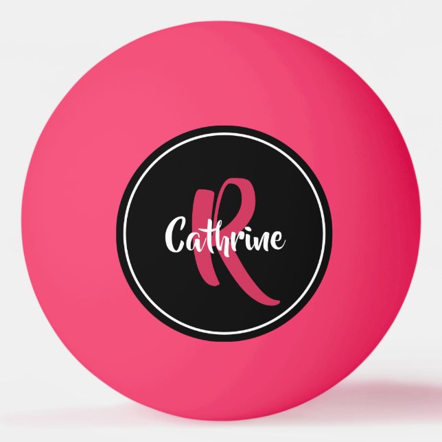 Balle De Ping Pong Boule de ping-pong rose personnalisée (Dos)