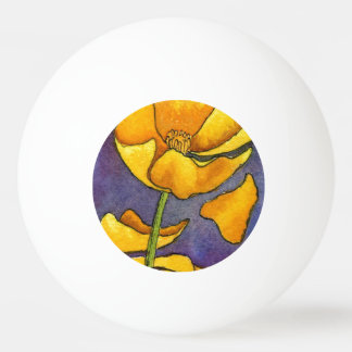 Balle De Ping Pong Boule de pong florale "Ping" Jaune