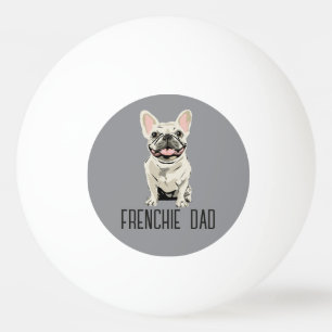 Balle De Ping Pong Bouledogue Français Blanc, Papa Frenchie