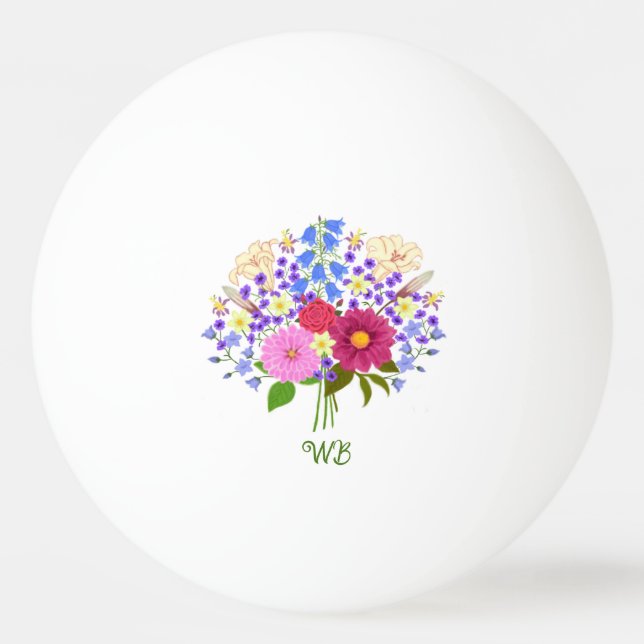 Balle De Ping Pong Bouquet de fleurs (Devant)