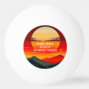 Balle De Ping Pong BOUT RED SUNSET Design