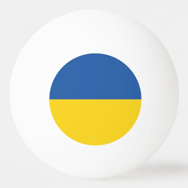 Balle De Ping Pong Bouton du drapeau de l'Ukraine (Devant)