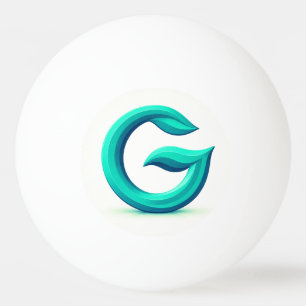 Balle De Ping Pong Bouton lettre G minimaliste Badge initiales mode