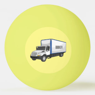 Balle De Ping Pong Box truck cartoon illustration