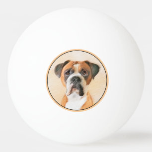 Balle De Ping Pong Boxer Dog Peinture Non Décroché Art animal origina