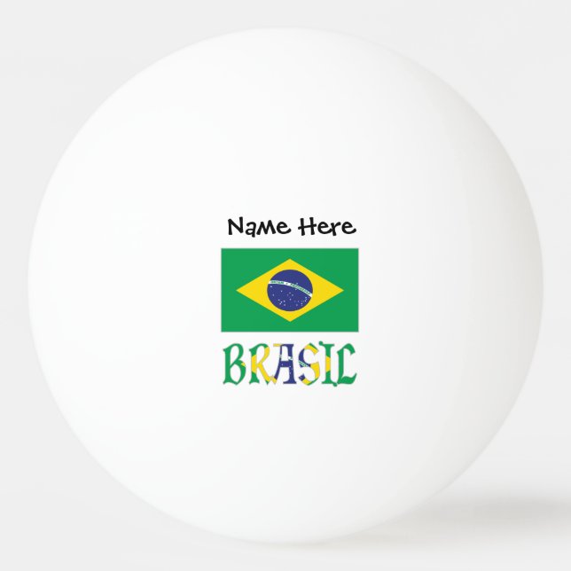 Balle De Ping Pong Brasil Bandera Brasil Personnalisé (Devant)