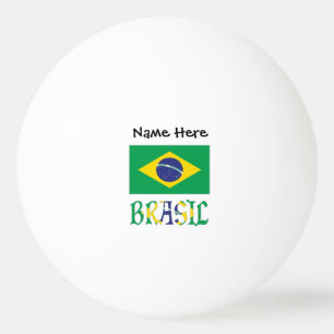 Balle De Ping Pong Brésil Drapeau Brésil Nom Personnalisé