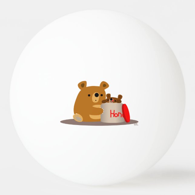 Balle De Ping Pong Bye Bye Honey ! Joli Bears Cartoon Ping Pong Ball (Devant)