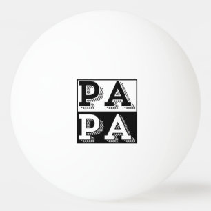 Balle De Ping Pong Cadeau de la fête des pères PAPA TYPOGRAPHIE