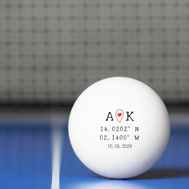 Balle De Ping Pong Cadeau de Saint-Valentin de premier rendez-vous av (Filet)